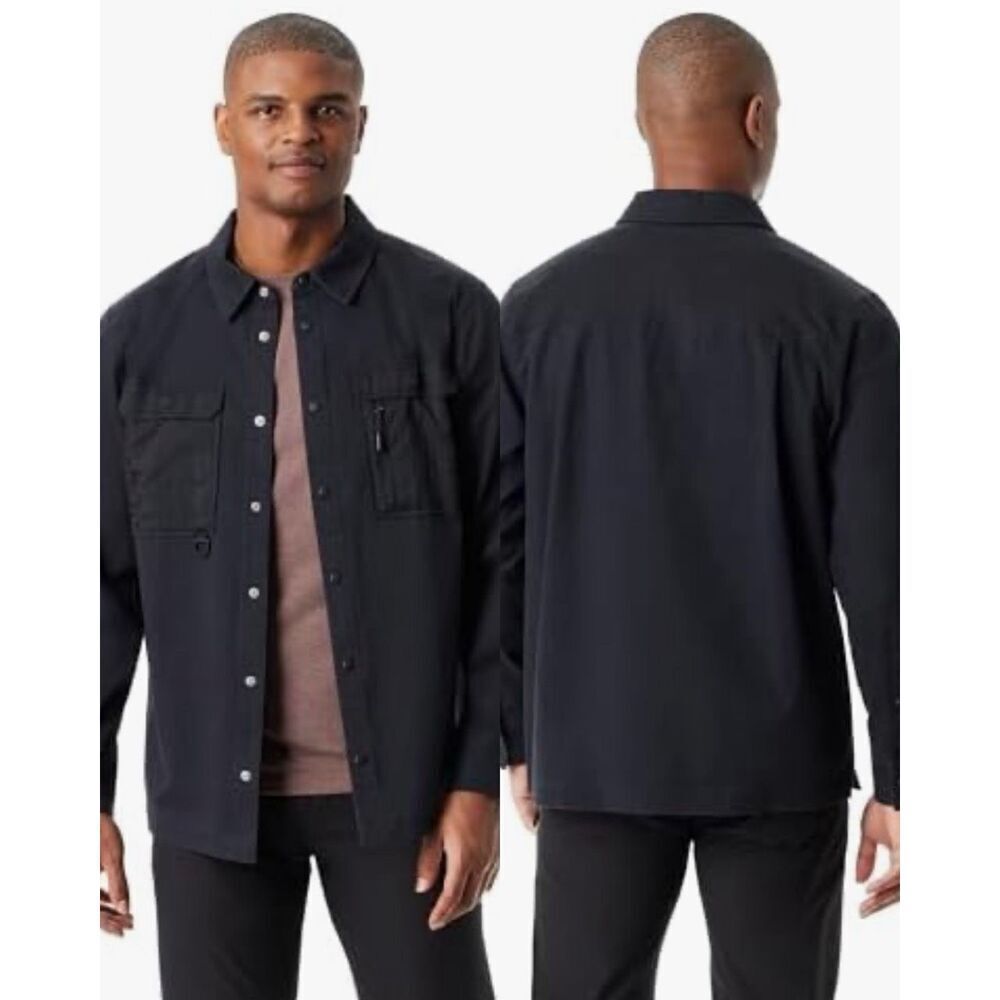 Bass Outdoor NWT Flex Smart Tech Stretch Worker Shirt Jacket Black Beauty